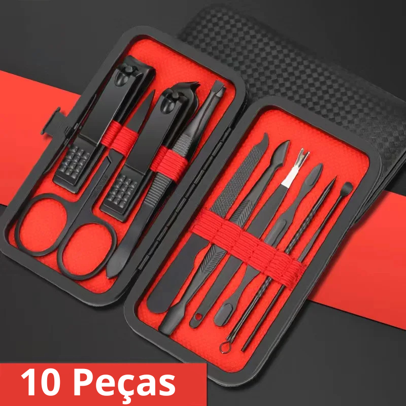 Kit de Cortadores de Unha e Ferramentas de Manicure e Pedicure