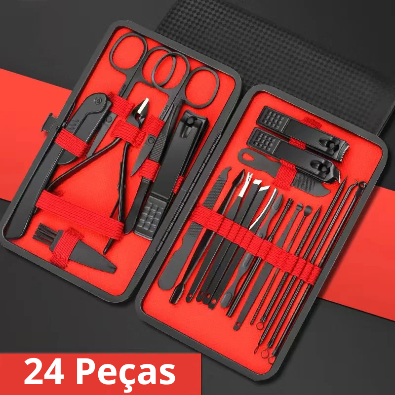 Kit de Cortadores de Unha e Ferramentas de Manicure e Pedicure