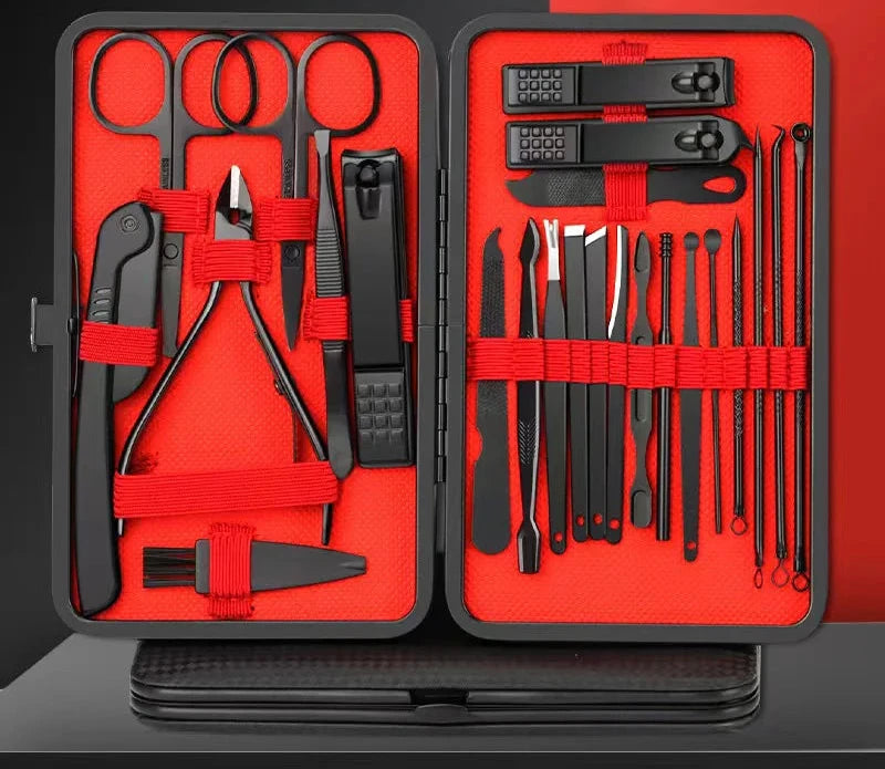 Kit de Cortadores de Unha e Ferramentas de Manicure e Pedicure