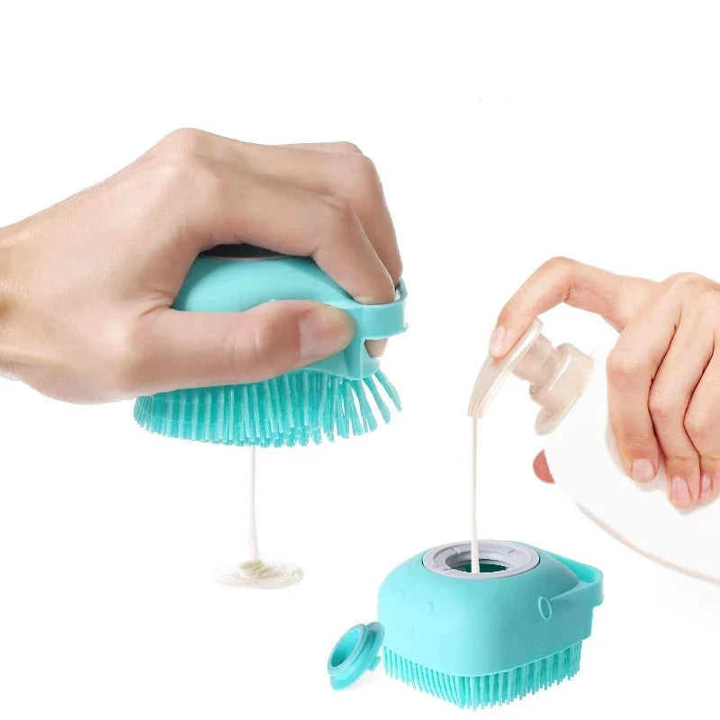 Escova Massageadora para Banho de Pets