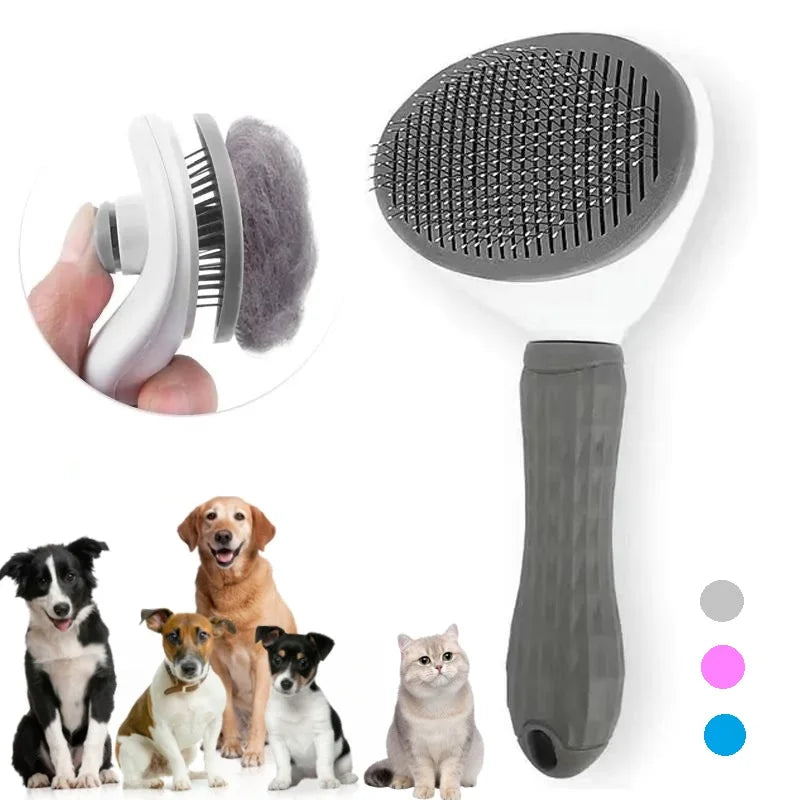 Escova Auto-limpante para Remoção de Pelos de Pets