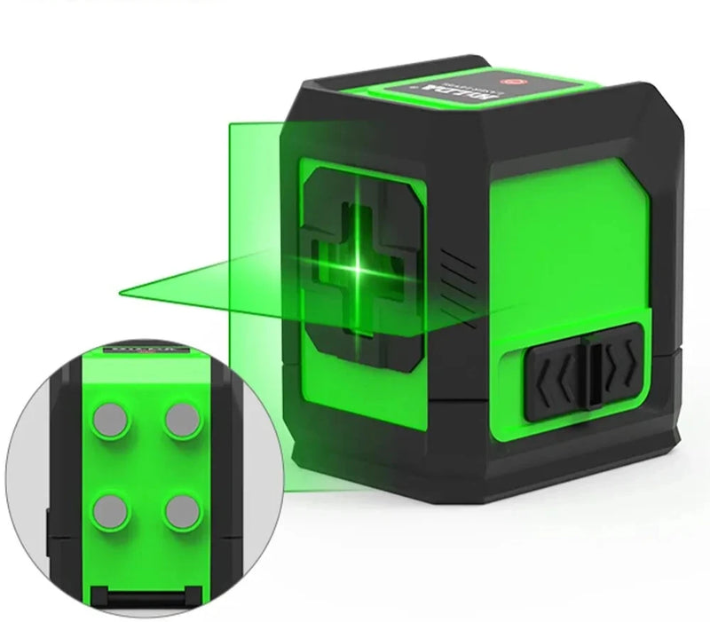 Nível a Laser 2 Linhas com Feixe Verde – Auto-nivelante e Magnético