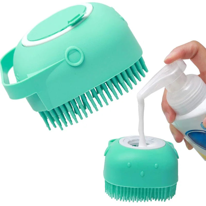 Escova Massageadora para Banho de Pets