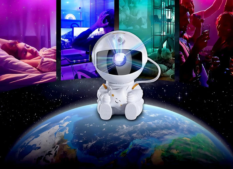 Projetor de Estrelas e Galáxia com Luz Noturna de Astronauta