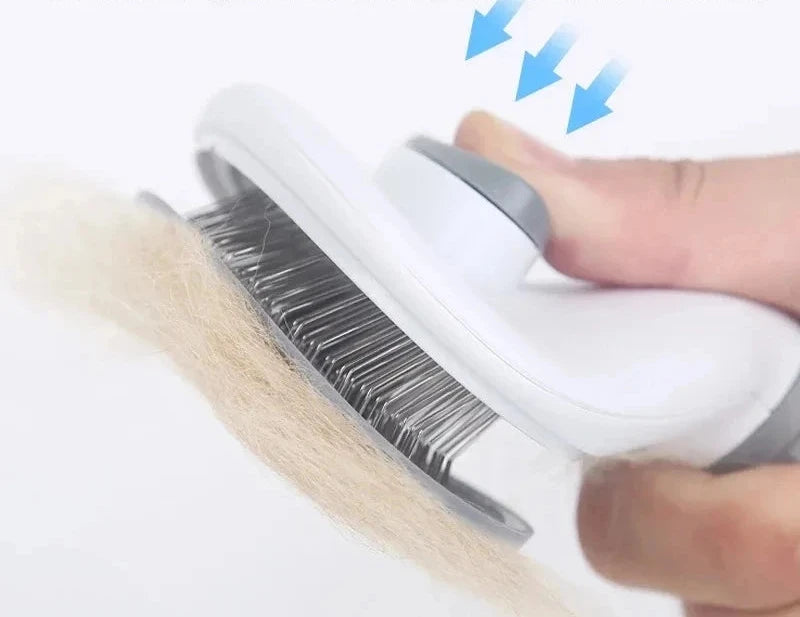 Escova Auto-limpante para Remoção de Pelos de Pets