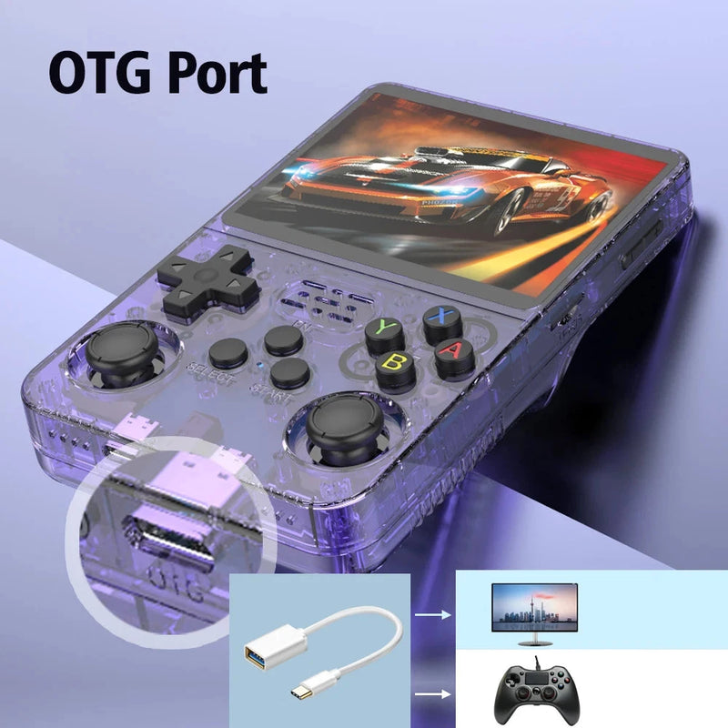 Console Portátil Retrô R36S – Tela IPS de 3.5” com 64GB