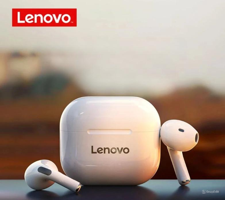 Fone de Ouvido Bluetooth Lenovo LP40 TWS com Som HiFi e Microfone