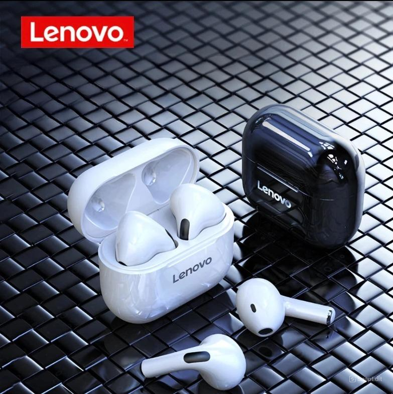 Fone de Ouvido Bluetooth Lenovo LP40 TWS com Som HiFi e Microfone